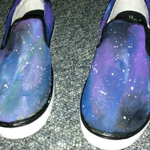 Shoes I made for a client #galaxy #galaxyshoes #badass