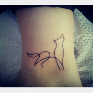 Wolf Outline Tattoo#wolf #outline #tattoo