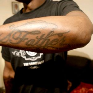 Father tattoo #tatt #tattoolife #tattoocommunity #tatts #tattooart #tattooing #tattoome #art #tatted #tattedup #inked #inkedup #script #blackandgrey #flower #blackwork #tattooed