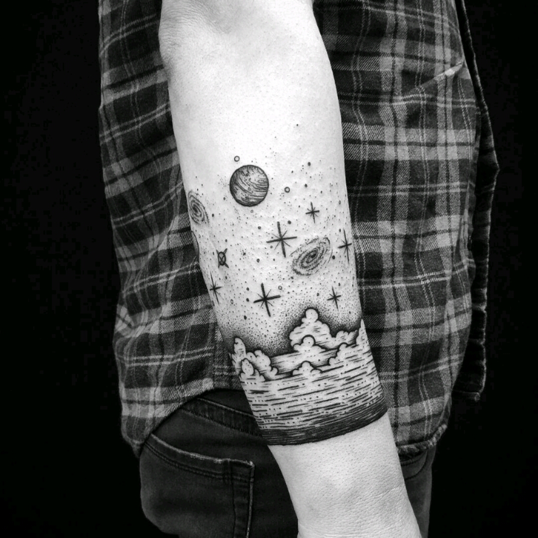 galaxy sleeve tattoo