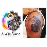 Got the tattoo the summer of last year! A dope and different concept of a yin and yang #findbalance