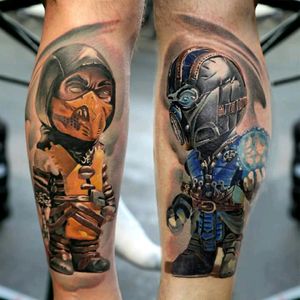 Done by Denis Torikashvili#scorpion #subzero #mortalkombat #game #gamer #nerd #awesome #tattoodo #DenisTorkshavili