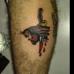 Traditional panther i got at Ancient Art Tattoo in Virginia Beach, Va.
