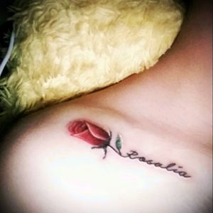 First tattoo #rosaroja#mom
