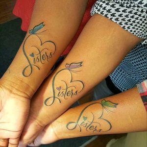 My sister and I are getting this tattoo to match with mine saying big sister and hers little sister