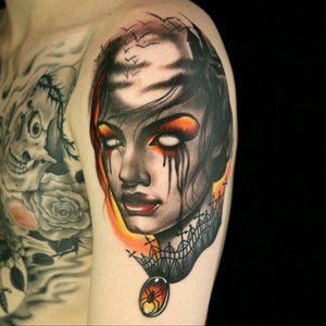 A #Halloween tattoo by #AnthonyMichaels done on #InkMaster #Redemption