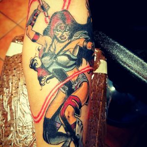 Fury is done.#tattooedredheads #tattoo #womanwithink #inked #inkaddict #comictattoo