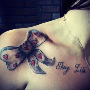 #Tattoos #tatuajes #inkedup #tinta #moño #tattoo #inkedgirls #thug #Life