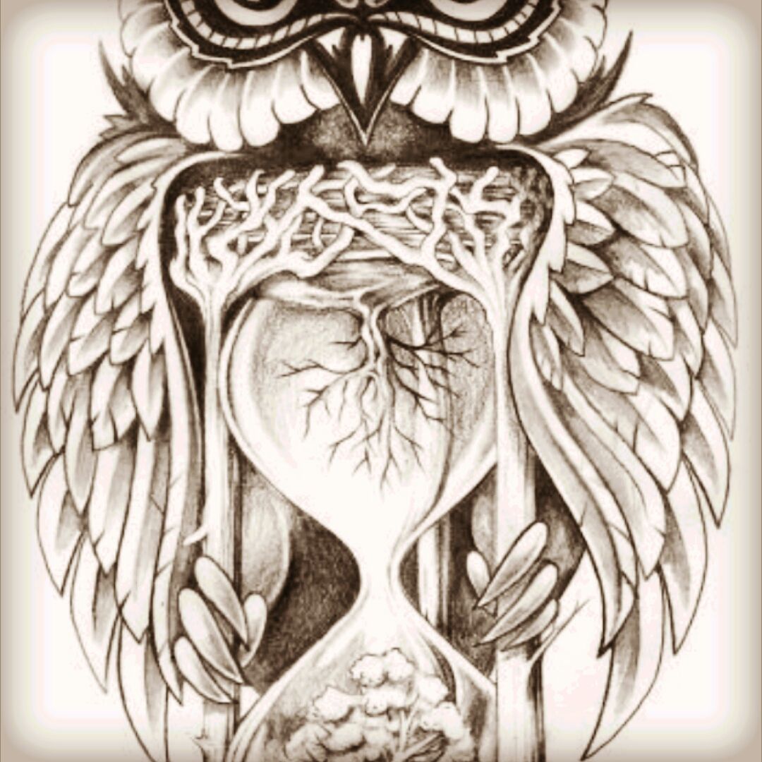 Tight little hourglass owl  Tattoos by Jules  Facebook