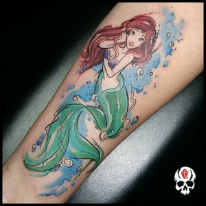 📍 Welcome to El Paso, TexasIf you would like to set up an appointment email Rudy at:cruztattooz@gmail.com#cruztattooz #TheLittleMermaid #underthesea #watercolor #watercolortattooing