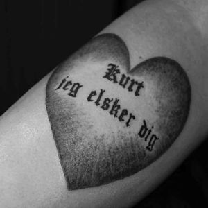 " Kurt i love you " memory tattoo for her dad who passed away. #Reginaink #tattoo #madebyme #ink #heart