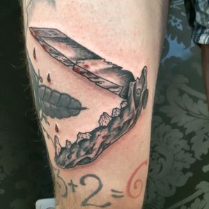 # tattoo #knife #tattooart #blackandgreytattoo #@paul