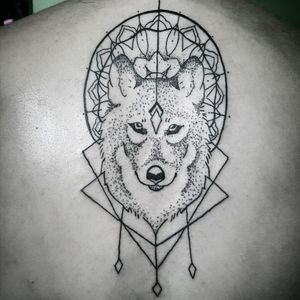 #wolf #dots #geometric #tattoo #lines #direwolftattoo  #wolftattoo