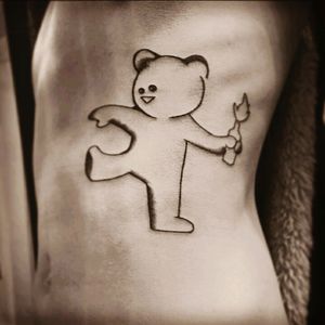 Bansky tattoo #Banksy #bear #beartattoo #selftaughtartist