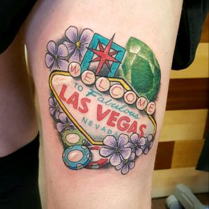 #tattoo #tattoos #lasvegas #lasvegastattoos #diamondtattoo #gemtattoo #emeraldtattoo #desert #casino #pokerchips #colourtattoo