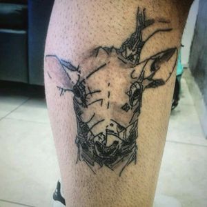 Deer line graphic tattoo