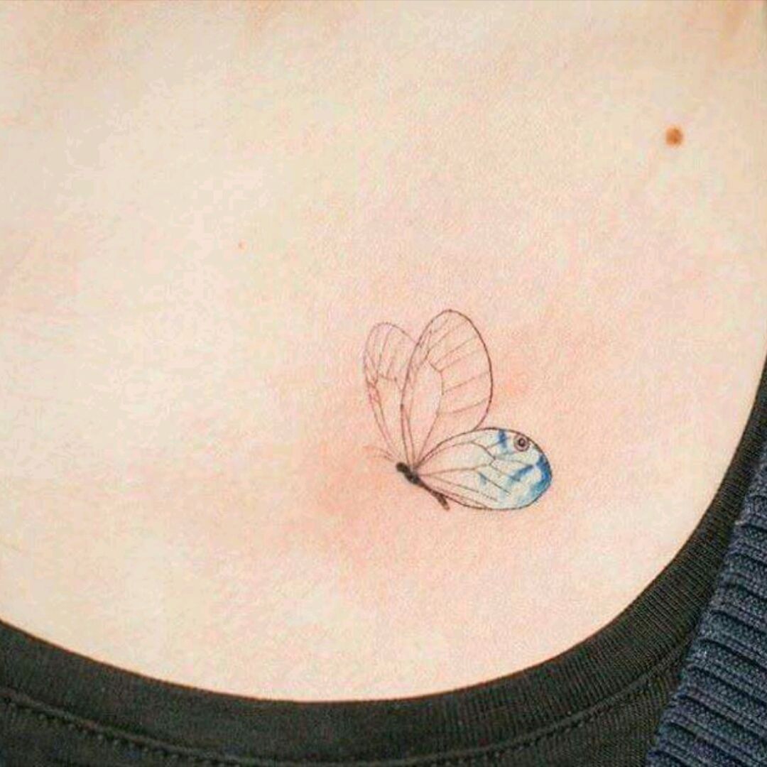 Buy Custom Birth Flower Butterfly Tattoo Design Butterfly Online in India   Etsy