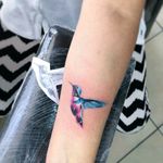 By #AdrianBascur #hummingbird #watercolor #space #galaxy #watercolortattoo #stars