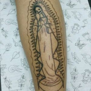 Instagram: @skavinsk #santamuerte #holydeat #chicanna #tattoo #work #firstsession #guadalupe #mexico #workimprogress #namps #tattoosp #saopaulotattoo #falconeritattoo #electricink #ndermtattoo #artfusion #tattoodo #tattooguest #tguest  #tatuagemmultimidia #instatattoobr #tatuagemideal