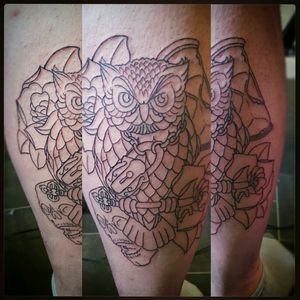 Owl linework to heal before shading