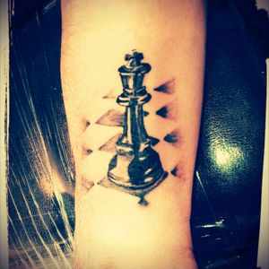 e_tatts with the couple tattoos. #chess #chesstattoo #queen #king