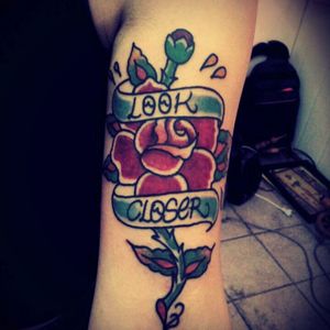 Traditional tattoo rose