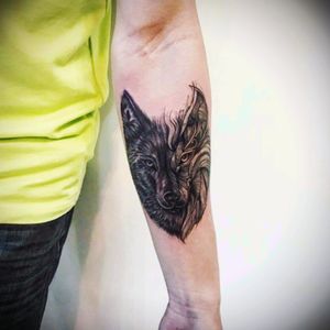 Love my new tattoo#wolf #forearm #yee_tattoo