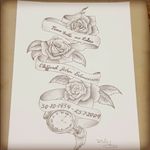 #rose #clock #memorial design I did for a mates late grandfather