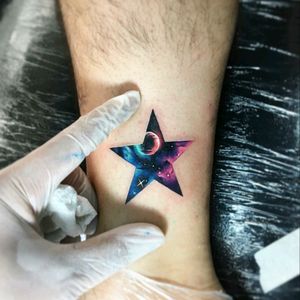 By #AdrianBascur #watercolor #star #space #galaxy #nebula #watercolortattoo