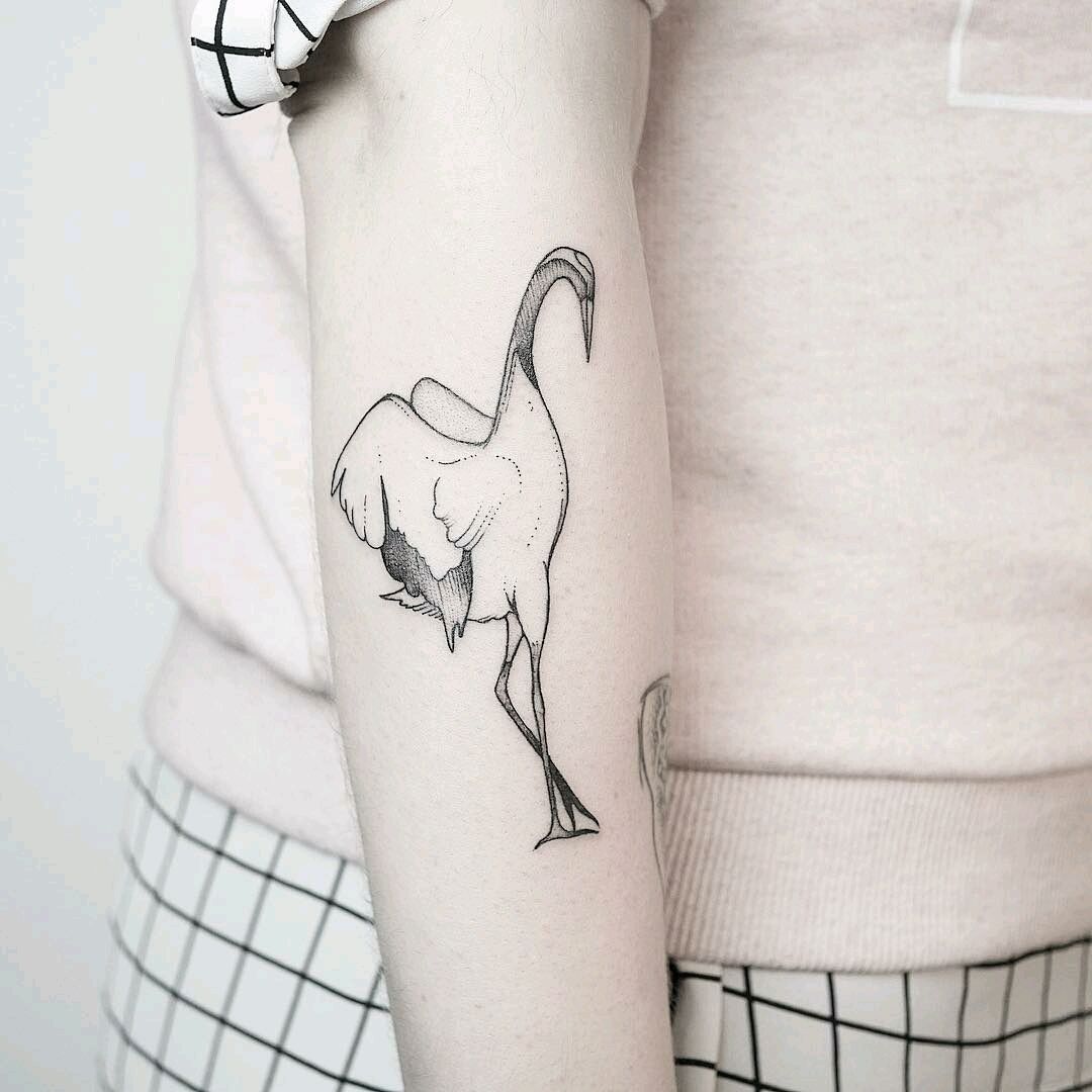 Crane tattoo meaning sense history photo examples sketches facts
