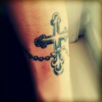 Cross Connected To Another Tattoo I've Got My Year I Was born 1995 #cross #meaningful #connected