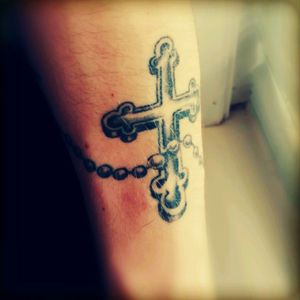 Cross Connected To Another Tattoo I've Got My Year I Was born 1995#cross #meaningful #connected