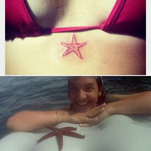 Pakostane seastar - on me! #tattoo #ink #tattoopavia #tattoomilano #Pego #pakostane #croatia #autotattoo #selftattoo #starfish #stylisedtattoo #starfishtattoo #placetolive #tattoogirl #inkedgirl #memories #instapic #picoftheday