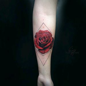 By #VladTokmenin #rose #flower #rosetattoo
