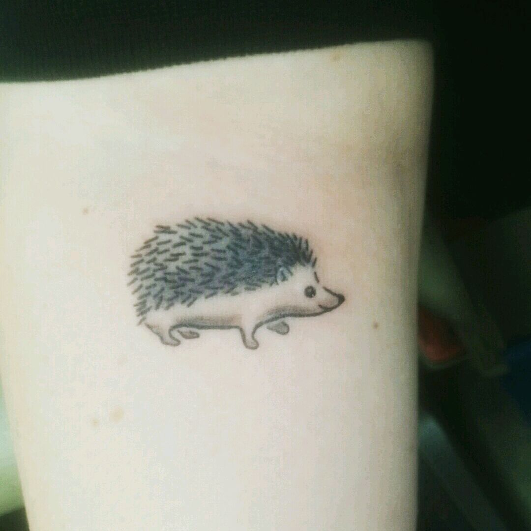 hedgehog outline tattoo