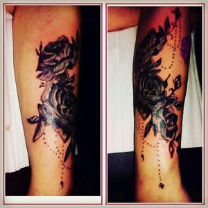 #arm #frau #tattooedwoman #rose #perlen #hand