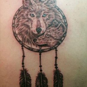 My wolf tattoo symbolizing me and my little brother. Done by my buddy @chadbeddow