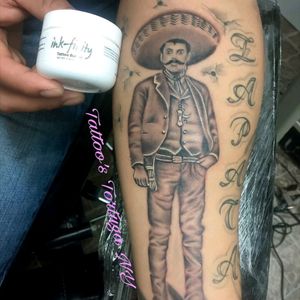 Classic Mexican art on dark skin once again showing the beauty of showing ink finity creates tremendous depth and contrast