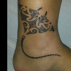 Manta Ray done by Sanur Ink, Bali, Indonesia#manta #mantaray  #indonesia #sanur #ankle