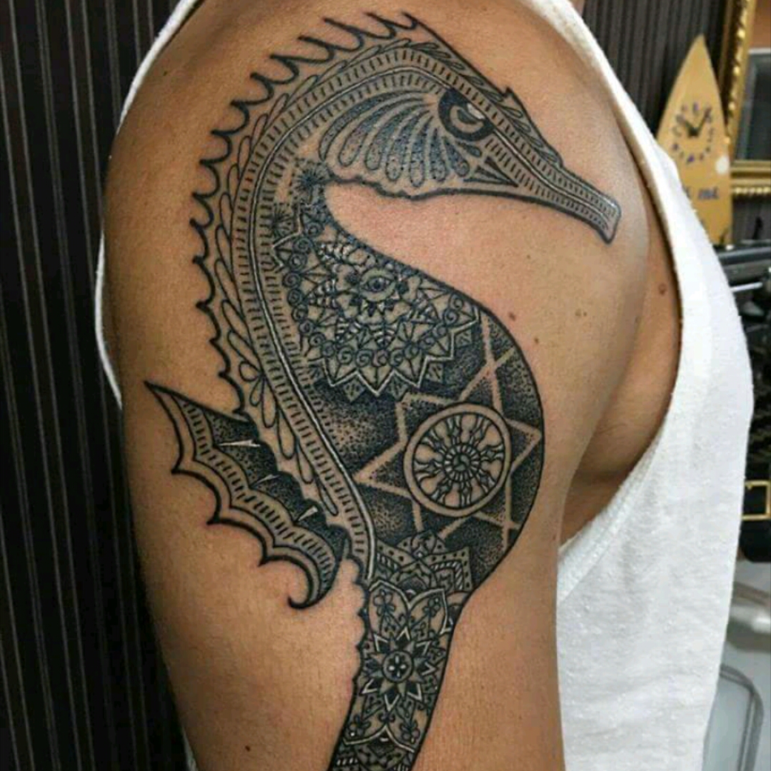 Tattoo of Seahorse Confidence grace tattoo  custom tattoo designs on  TattooTribescom