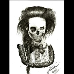 Scary skull girl by fernandords 😈
