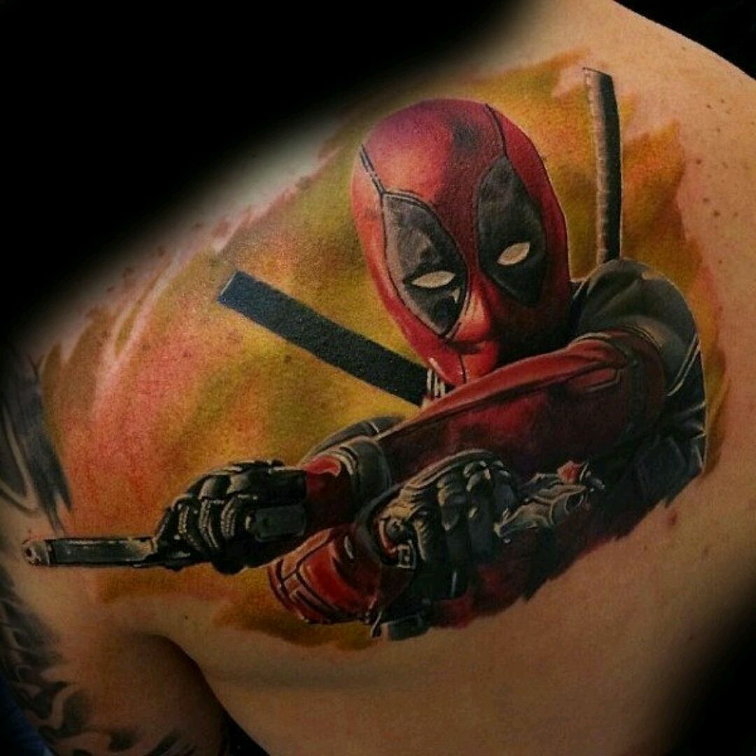 Deadpool Tattoo by Bobby Flores  Remington Tattoo Parlor