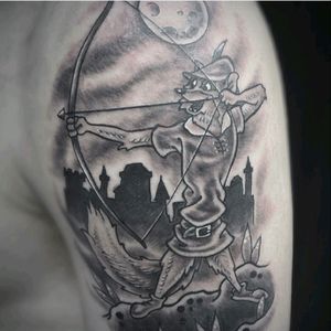 Robin Hood by Vincent For info or bookings pls contact us at art@royaltattoo.com or call us at +45 49202770 #royal #royaltattoo #royaltattoodk #royalink #royaltattoodenmark #helsingørtattoo #ElsinoreInk #disney #robinhood #sherwood