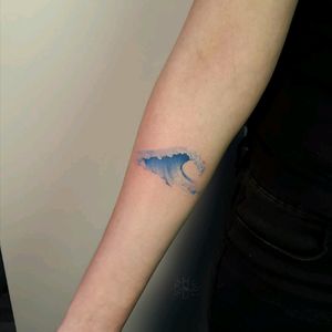 By #sheltattoo #watercolor #wave #sea #watercolortattoo