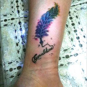 #feather #feathertattoo #acuarella #TattooGirl #girlink #Pluma #tatuajepluma