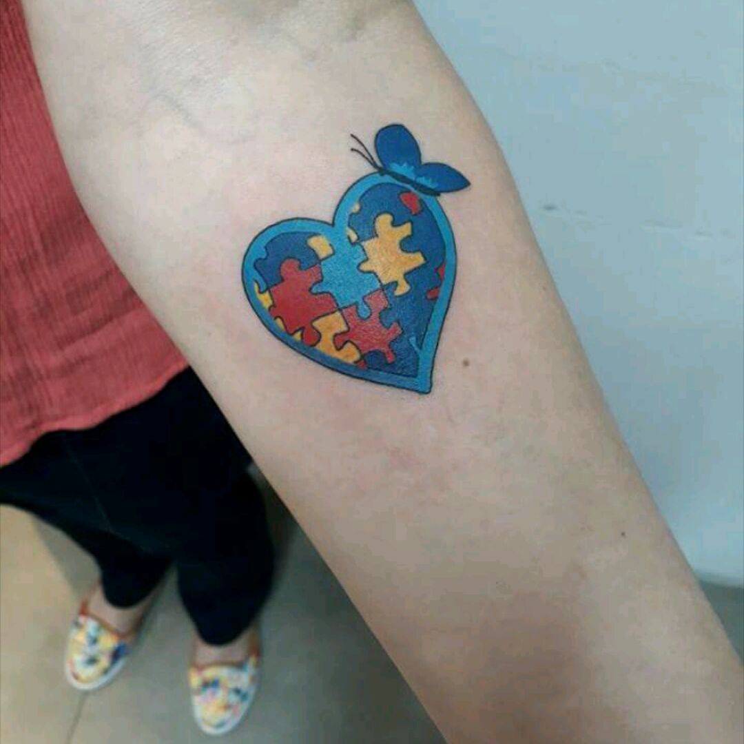 Heart Zigsaw Puzzle Tattoo by Masami Pinky Inagaki TattooNOW
