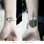Cover Up Tattoo instagram: @karincatattoo #treetattoo #covertattoo #smalltattoo #coveruptattoo #blacktattoo #armtattoo #dövme #dotworktattoo