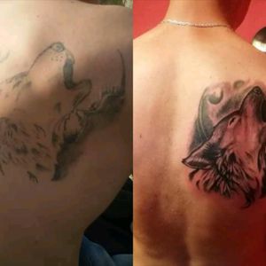 Repaired this one #tattoo #wolf