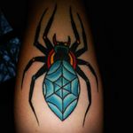 Spider tattoo designed and inked by the amazing Cervena Fox #CervenaFox #tattooapprentice
