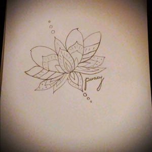 One of my first lotus flower sketches